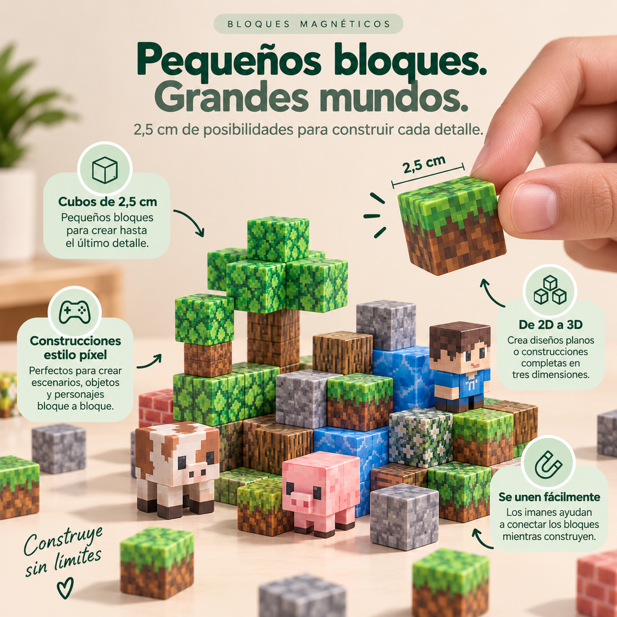 Bloques magnéticos • Un mundo por construir, lejos de las pantallas